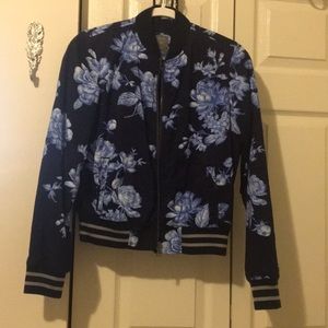 Floral bomber jacket